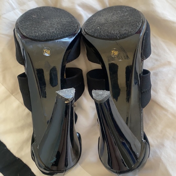 Michael Kors Zip Front Black Patent Heels - Picture 5 of 10